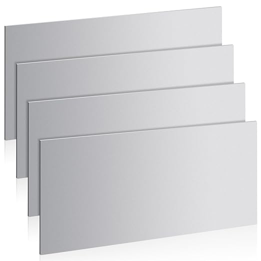 4 Pcs 20 Gauge Steel Sheet Metal 12" x 6" Cold Rolled Steel Plate Sheet Metal by WENHUALI