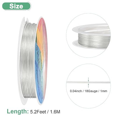 1 mm/18 Gauge Copper Wire for Jewelry Making, 5.2FT Copper Beading Craft Wire - Image 3