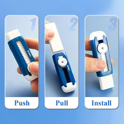 M&G 4 Pack Erasers Sliding Retractable Eraser, Soft White Color Cute Erasers - Image 7