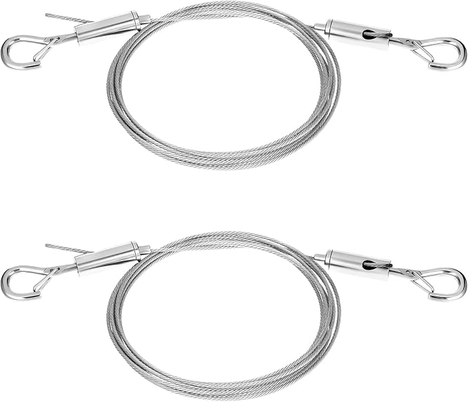 2 Pcs Heavy Duty Picture Hanging Wire Kit Adjustable Stainless Steel Wire Rope by Unknown