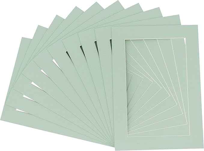 Pack of TEN 8x10 Mats Bevel Cut by Poster+Palooza