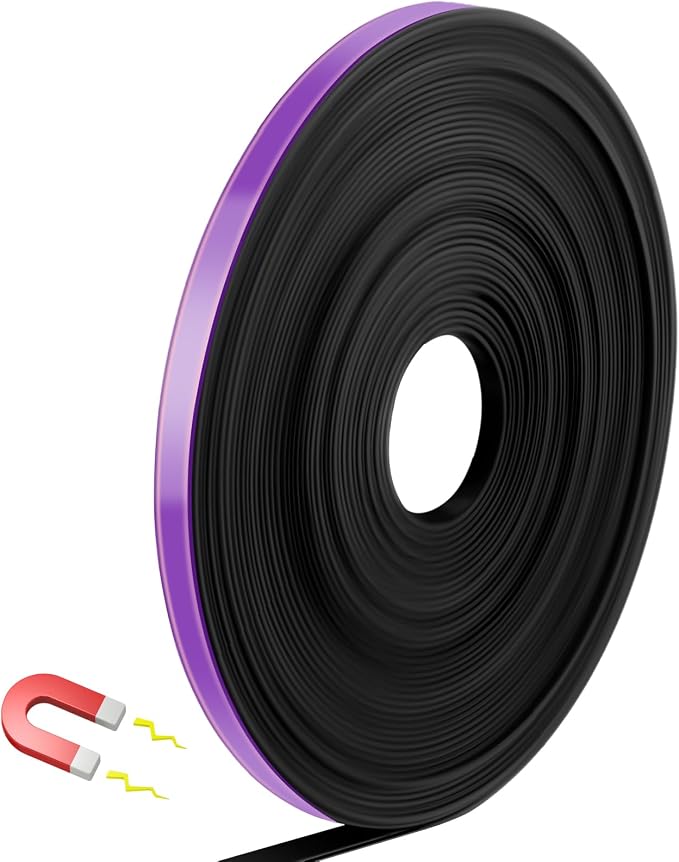 Magnetic Tape Roll Thin Strips, 0.39 Inch x 33 Feet Magnetic Board Dividers by Unknown