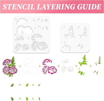 ORIGACH Dianthus Layering Stencil Stamp and Die Set - Image 3