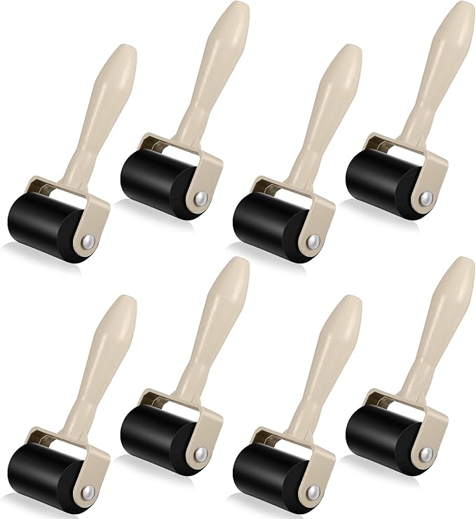 Frienda 8 Pcs Rubber Brayer Rollers 1.9 Inch Rubber Ink Roller by Frienda