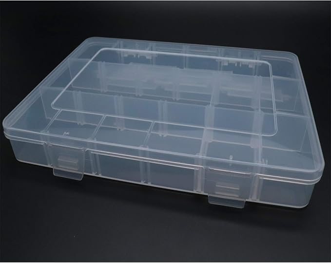Xiaoyztan Clear Plastic Organizer, 18 Grids - Image 4