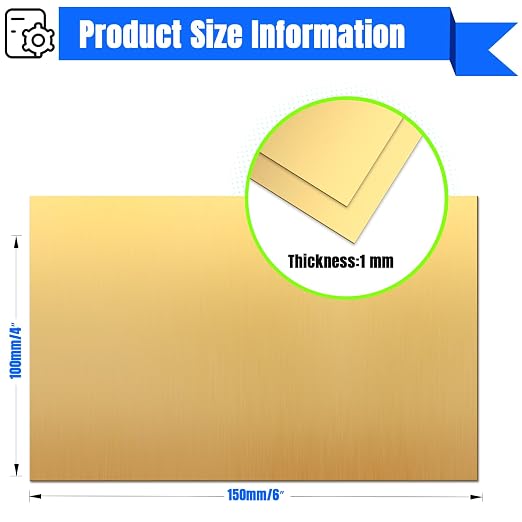 Brass Sheet, 99.9% Pure Brass Plates - Image 2