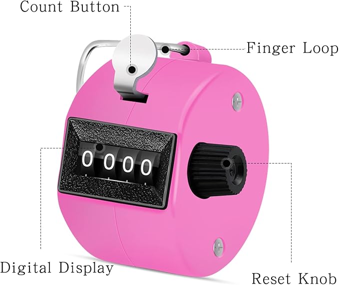 12 Pcs Hand Tally Counter 4-Digit Lap Counter Clicker, Manual Mechanical - Image 4