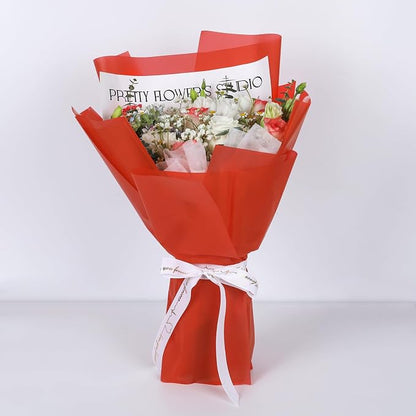 FUHITIM 20 Sheets Flower Wrapping Paper -Waterproof Floral Bouquet Wrapping - Image 6