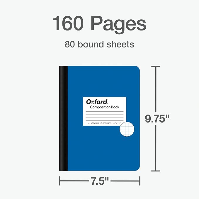 Oxford Composition Notebooks, Mega Pack of 12 Notebooks, Cover Colors Vary - Image 2
