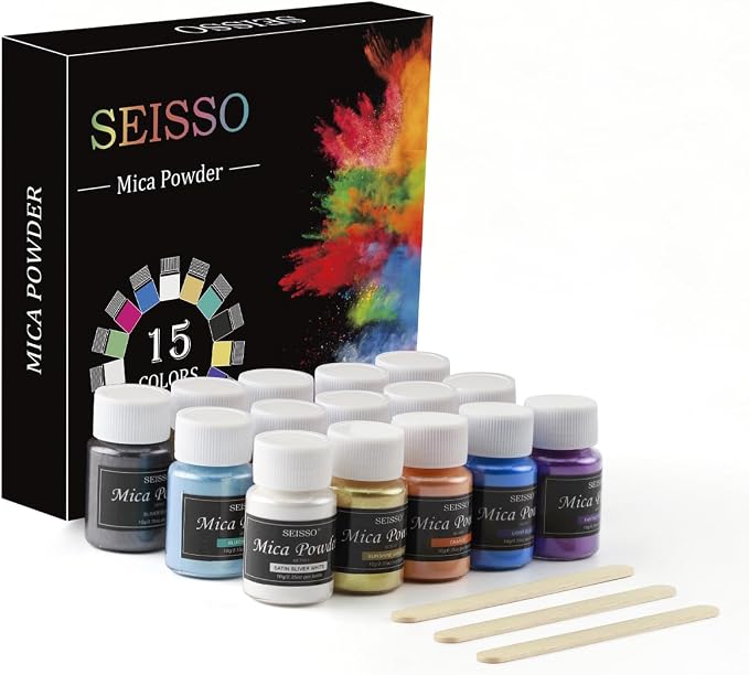 SEISSO - 150g Mica Powder - 15 Colors Epoxy Resin Pigment - Shimmery Pigment by SEISSO