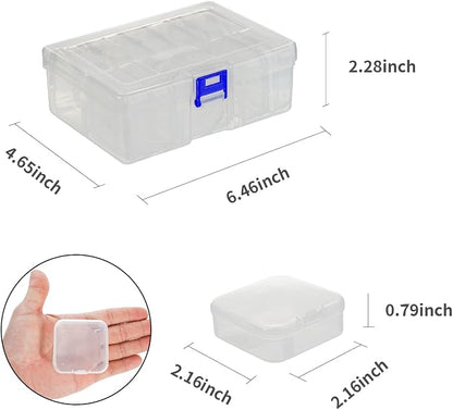 13 Pieces Small Plastic Craft 0rganizers and Storage, Transparent Box - Image 2