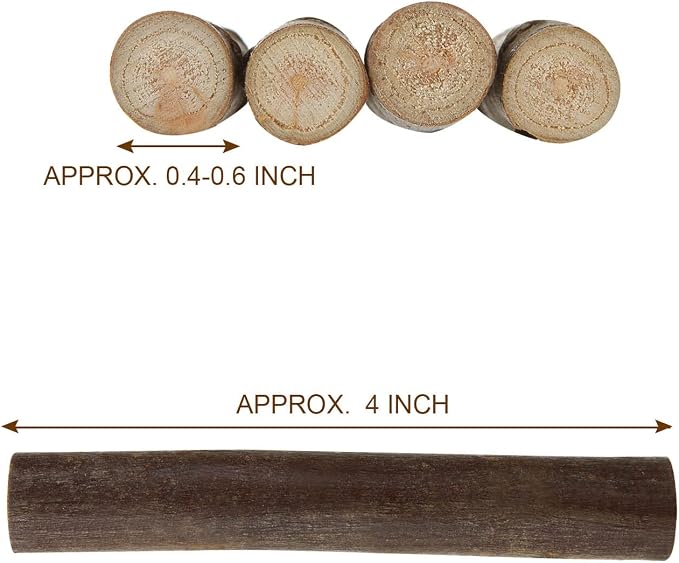 100PCS 4 inch Wood Log Sticks for Crafts 0.4-0.6 inch in Diameter - Image 2