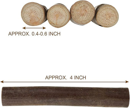 100PCS 4 inch Wood Log Sticks for Crafts 0.4-0.6 inch in Diameter - Image 2