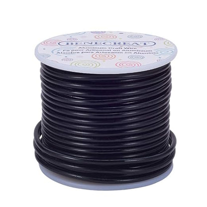 BENECREAT 9 Gauge Jewelry Craft Aluminum Wire 55 Feet Bendable Metal Sculpting by BENECREAT