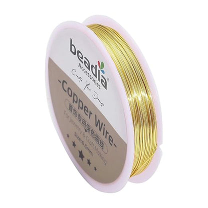 Gold Copper Wire 0.5mm Bead Cord by Beadia