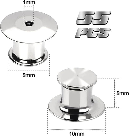 55 Pieces Metal Pin Backs Locking Pin Keepers Locking Clasp - Image 2