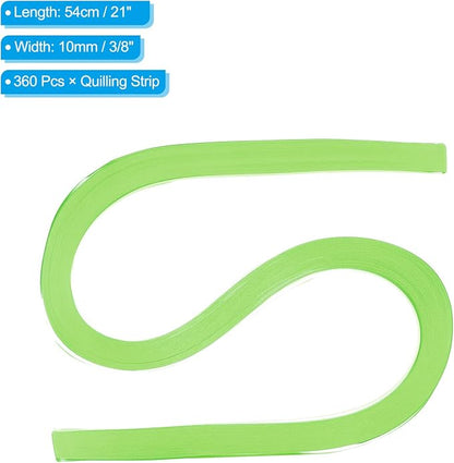 PATIKIL 360pcs Quilling Paper Strips Paper Flowers Quilling Kits 3/8" Origami - Image 2