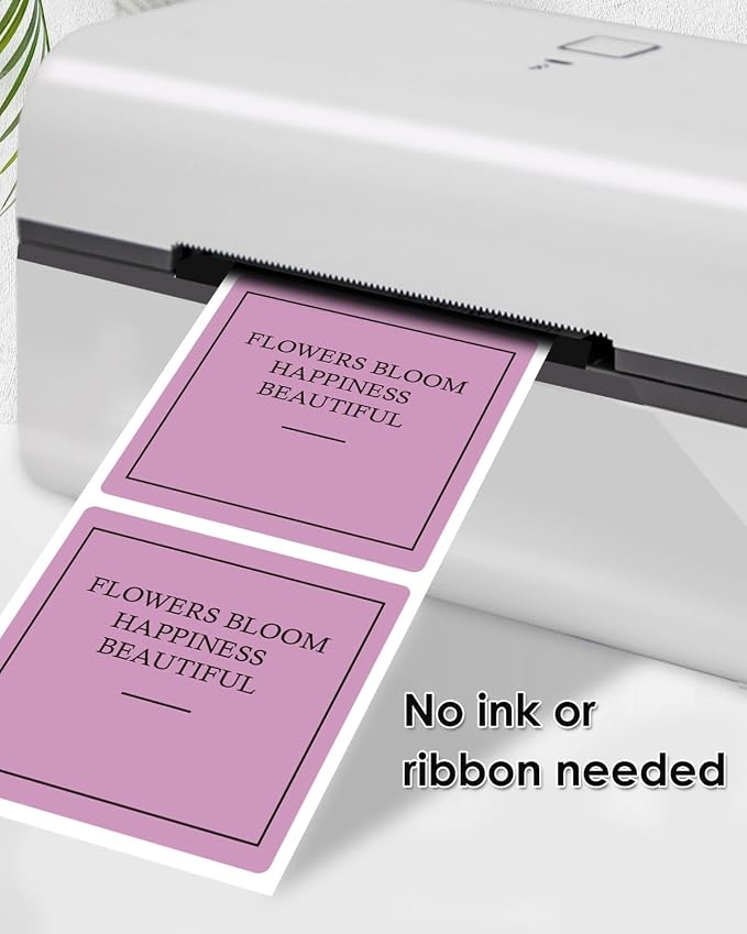 iEager Purple Square Thermal Label Stickers, 500 Sheets/Roll - Image 5