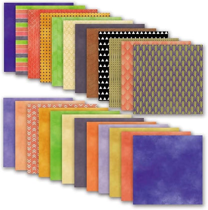Boho Scrapbook Paper Vintage Flower Pattern Papers Pad 12×12, 24 Sheets - Image 2