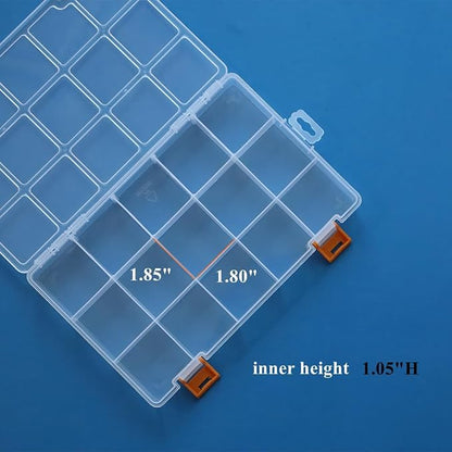 BangQiao 4 Pack 15 Grids Clear Plastic Storage Box - Image 3
