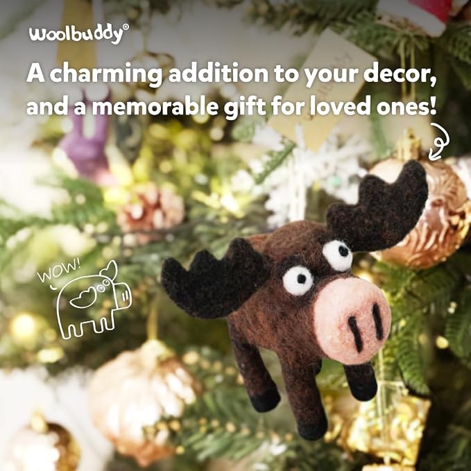 Woolbuddy Needle Felting Kit for Beginners & Adults, Moose Animal DIY Craft Kit - Image 6