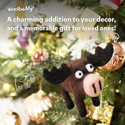 Woolbuddy Needle Felting Kit for Beginners & Adults, Moose Animal DIY Craft Kit - Image 6