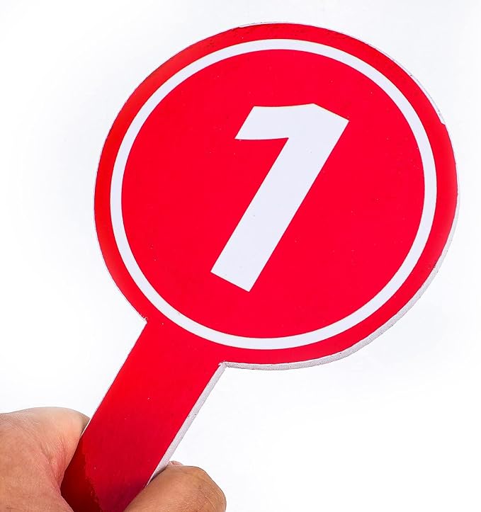 White Board 10Pcs Number Handheld Score Paddles 1-10 Voting Scoreboards - Image 4