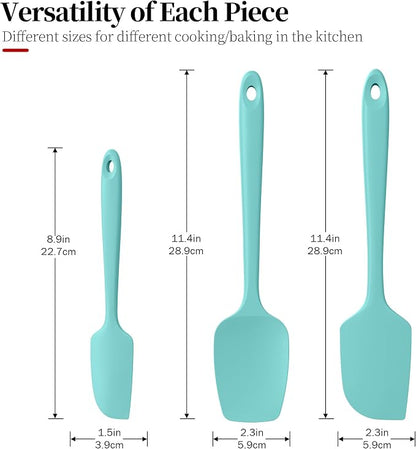 Heat Resistant Silicone Spatula Set of 3, Luxiwise 600ºF High Temp Baking - Image 2