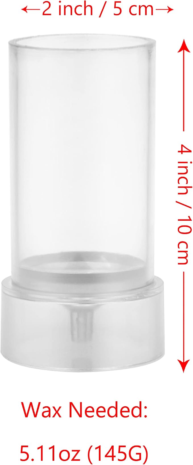 MILIVIXAY 2PCS Pillar Candle Mold -Height: 4.0inch, Diameter:2.0inch-30ft Long - Image 3