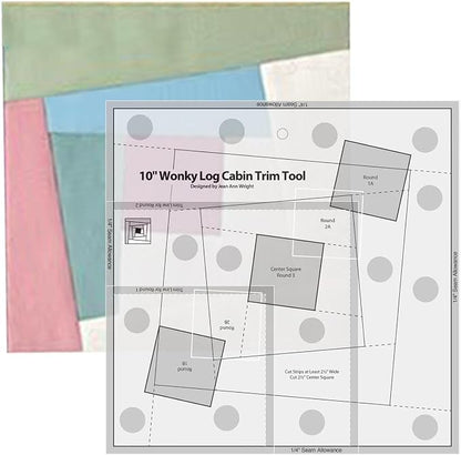 Quilting Ruler, Motion Sewing Templates, Quilt Templates Acrylic Log Cabin Trim - Image 6
