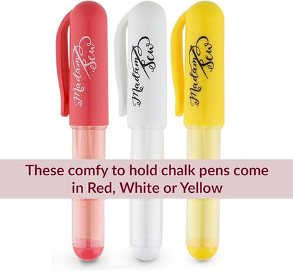 Madam Sew Fabric Chalk Markers for Sewing & Quilting | Refillable Tailors Chalk - Image 3