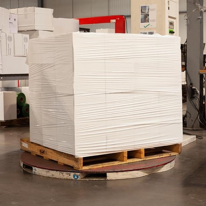 PSBM White Stretch Wrap, 15 Inch x 1476 Feet, 144 Pack, Tinted Pre-Stretched - Image 6