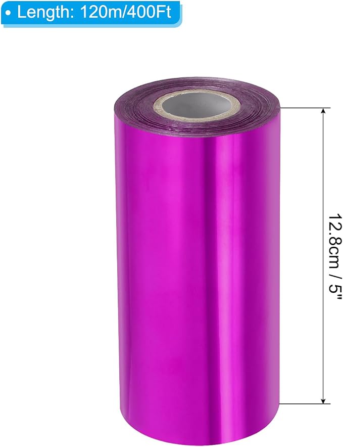 PATIKIL 5"x400Ft Hot Stamping Foil Paper, Heat Transfer Hot Stamping Paper Foil - Image 2