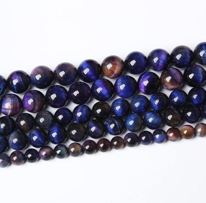 38pcs 10mm AAA Natural Tiger Eye Stone Beads Gemstone Round Spacer Loose Beads - Image 2