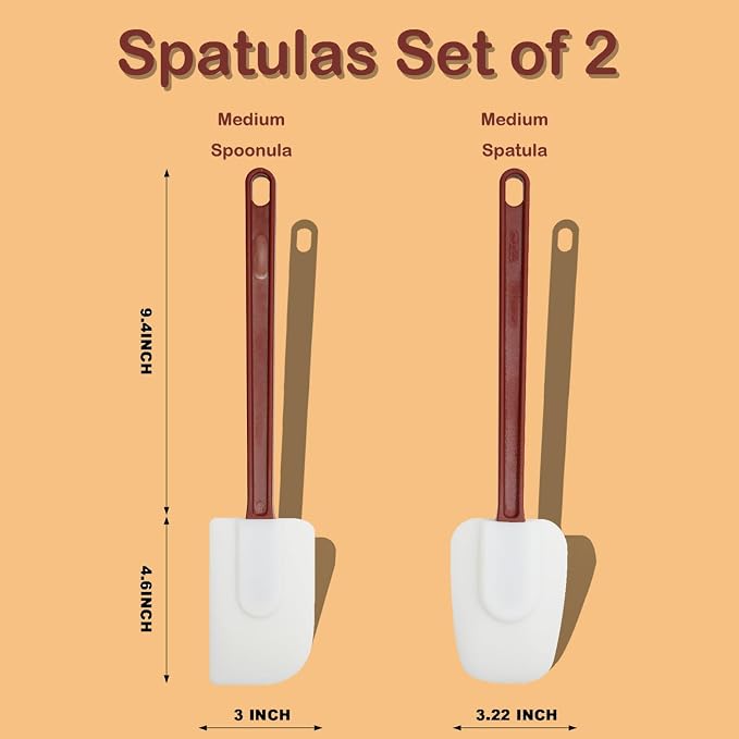 14 INCH Silicone Spatulas Heat Resistant Heavy Duty Rubber Spatulas Commercial - Image 4