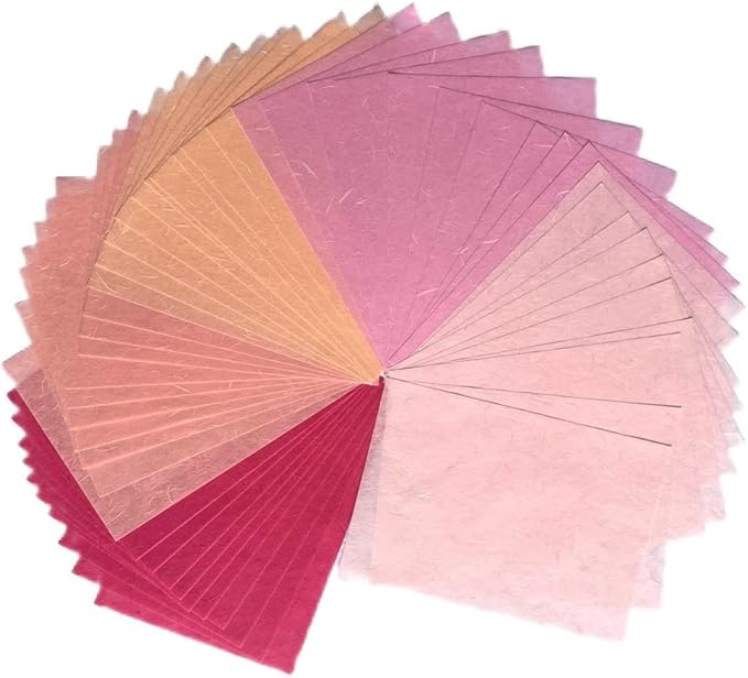 50 Sheets A4 Natural Fiber Mulberry Tree Mulberry Paper Sheets Art Tissue Washi by RATREE888