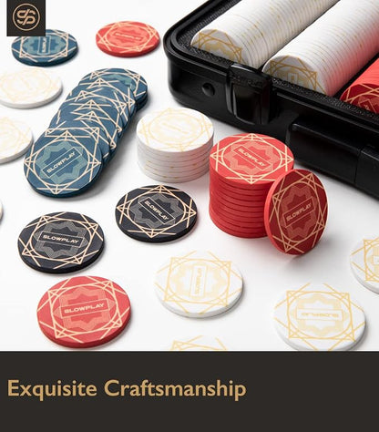 SLOWPLAY Nash Ceramic Poker Chips in Bulk, Casino Grade Ceramic 12-Gram Poker - Image 4