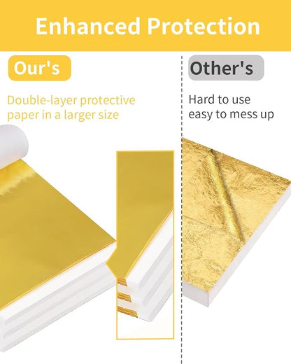Luckymica Gold Leaf Sheets, Decoration, 5.5" x 5.5" - Image 3