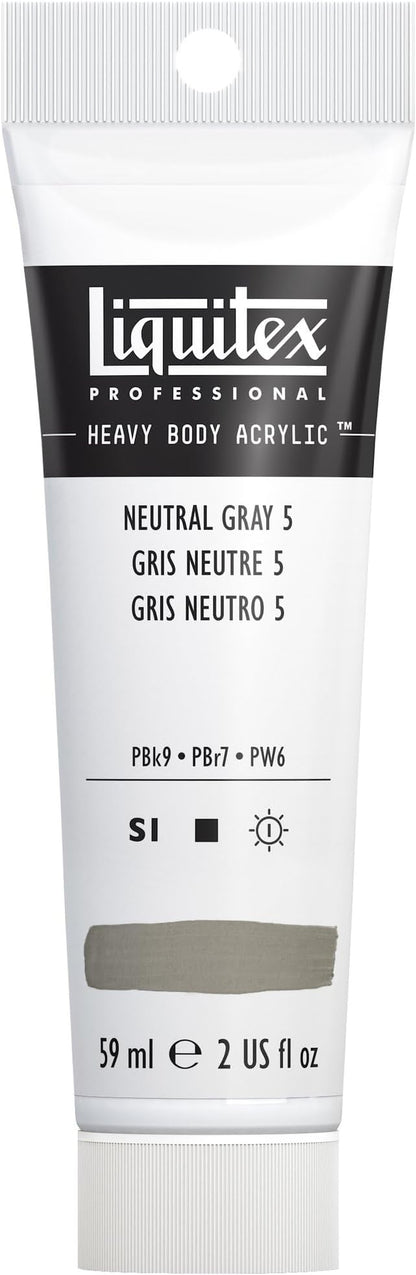 Liquitex Professional Heavy Body Acrylic Paint, 2-oz Tube, Neutral Gray Value by Liquitex