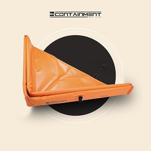 5 ft x 5 ft - 2nd Containment Spill Containment Berm - PVC Orange Made in U.S.A. - Image 3