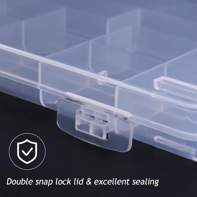 21 Grids Clear Large Plastic Organizer Box - Image 3