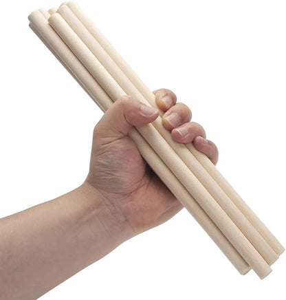 20 PCS Wooden Dowel Rods Wood Macrame Dowels 1/2x 12 inch, Round Wooden Sticks - Image 3