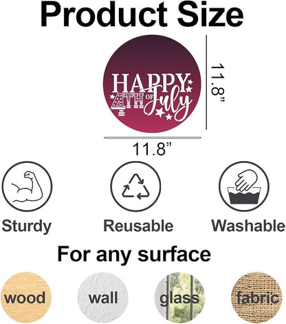 Patriotic Welcome Stencils 12” 4th of July Stencil Independence Day Stencils - Image 2