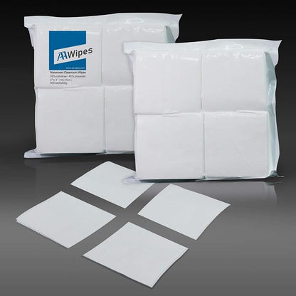 AAwipes Cleanroom Wipes Lint Free Wipes 4" x 4" Cellulose/Polyester Blend - Image 2