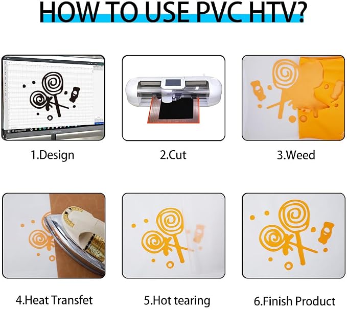 guangyintong Light Orange Heat Transfer Vinyl HTV Rolls - Image 3