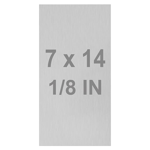 6061 T651 Aluminum Sheet Metal 7 x 14 x 1/8 Inch Flat Plain Aluminum Plate by Lswteiz