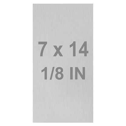 6061 T651 Aluminum Sheet Metal 7 x 14 x 1/8 Inch Flat Plain Aluminum Plate by Lswteiz