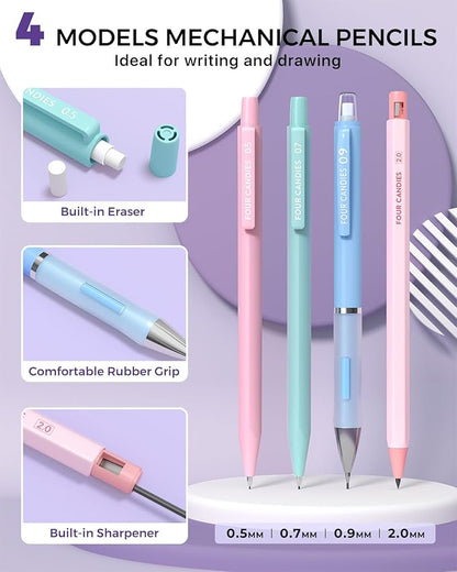 Four Candies 36PCS Aesthetic School Supplies, Mechanical Pencil Set 0.5mm - Image 2