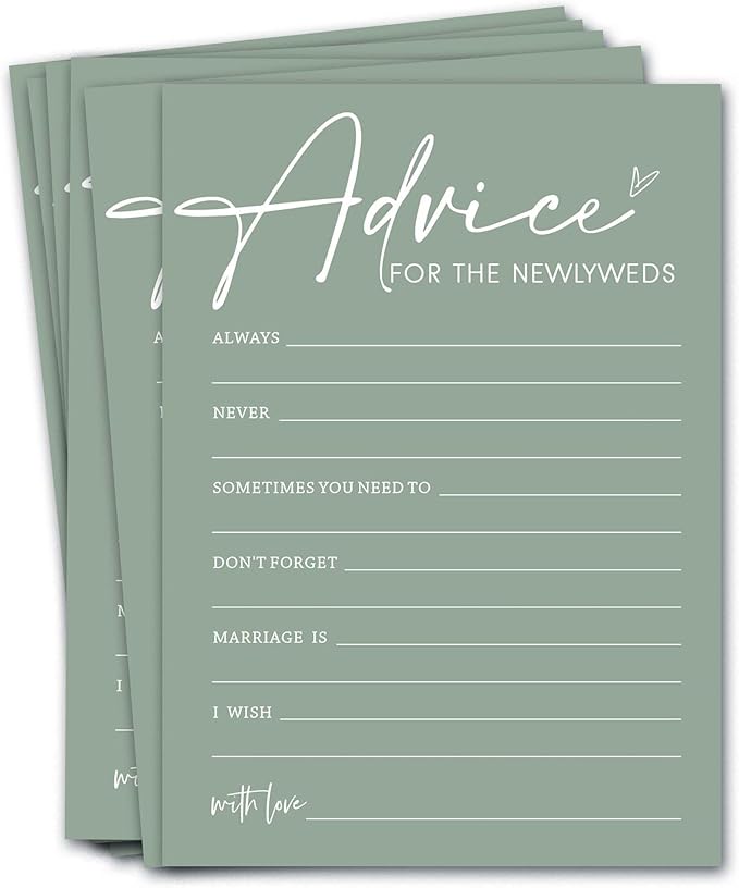 Bridal Shower Games Cards, Advice by Wybgno