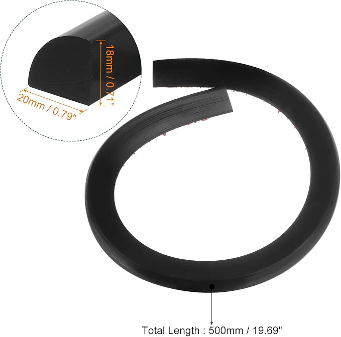 uxcell Flexible Molding Trim, 20 Inch Flexible Quarter Round Molding Silicone - Image 2